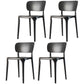 Contemporary Dining Chairs Plastic Dining Armless Side Chair for Home Use Black Open 4 Piece Set Clearhalo ' kitchen&dining_furn' 'Dining Chairs' 'Dining Tables & Seating' 'dining_chair' 'furn' 'furn_dining_chair' 'Furniture' 'furniture_dining_chair' 'Kitchen & Dining Furniture' 'kitchen' 3539665