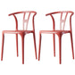 Contemporary Dining Chairs Plastic Dining Armless Side Chair for Home Use Red Wishbone 2 Piece Set Clearhalo ' kitchen&dining_furn' 'Dining Chairs' 'Dining Tables & Seating' 'dining_chair' 'furn' 'furn_dining_chair' 'Furniture' 'furniture_dining_chair' 'Kitchen & Dining Furniture' 'kitchen' 3539667