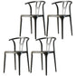 Contemporary Dining Chairs Plastic Dining Armless Side Chair for Home Use Black Wishbone 4 Piece Set Clearhalo ' kitchen&dining_furn' 'Dining Chairs' 'Dining Tables & Seating' 'dining_chair' 'furn' 'furn_dining_chair' 'Furniture' 'furniture_dining_chair' 'Kitchen & Dining Furniture' 'kitchen' 3539677
