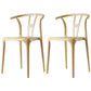 Contemporary Dining Chairs Plastic Dining Armless Side Chair for Home Use Yellow Wishbone 2 Piece Set Clearhalo ' kitchen&dining_furn' 'Dining Chairs' 'Dining Tables & Seating' 'dining_chair' 'furn' 'furn_dining_chair' 'Furniture' 'furniture_dining_chair' 'Kitchen & Dining Furniture' 'kitchen' 3539679