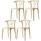 Contemporary Dining Chairs Plastic Dining Armless Side Chair for Home Use Yellow Wishbone 4 Piece Set Clearhalo ' kitchen&dining_furn' 'Dining Chairs' 'Dining Tables & Seating' 'dining_chair' 'furn' 'furn_dining_chair' 'Furniture' 'furniture_dining_chair' 'Kitchen & Dining Furniture' 'kitchen' 3539680