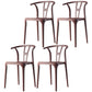 Contemporary Dining Chairs Plastic Dining Armless Side Chair for Home Use Brown Wishbone 4 Piece Set Clearhalo ' kitchen&dining_furn' 'Dining Chairs' 'Dining Tables & Seating' 'dining_chair' 'furn' 'furn_dining_chair' 'Furniture' 'furniture_dining_chair' 'Kitchen & Dining Furniture' 'kitchen' 3539683