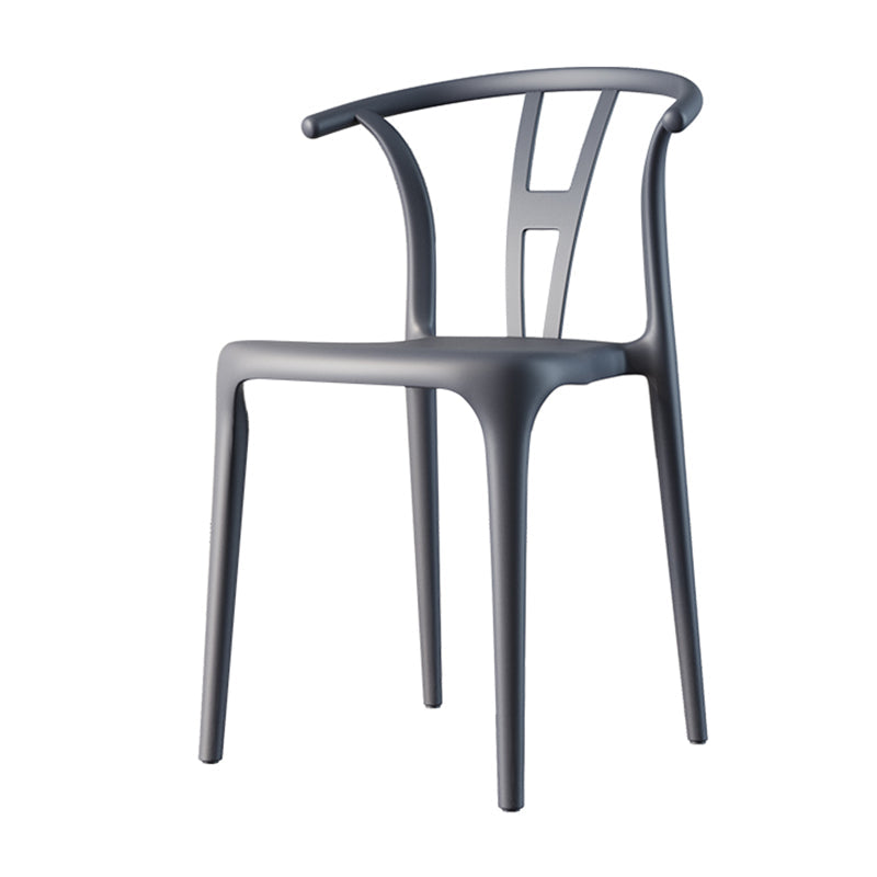 Contemporary Dining Chairs Plastic Dining Armless Side Chair for Home Use Grey Wishbone 1 Piece Clearhalo ' kitchen&dining_furn' 'Dining Chairs' 'Dining Tables & Seating' 'dining_chair' 'furn' 'furn_dining_chair' 'Furniture' 'furniture_dining_chair' 'Kitchen & Dining Furniture' 'kitchen' 3539684