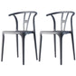 Contemporary Dining Chairs Plastic Dining Armless Side Chair for Home Use Grey Wishbone 2 Piece Set Clearhalo ' kitchen&dining_furn' 'Dining Chairs' 'Dining Tables & Seating' 'dining_chair' 'furn' 'furn_dining_chair' 'Furniture' 'furniture_dining_chair' 'Kitchen & Dining Furniture' 'kitchen' 3539685