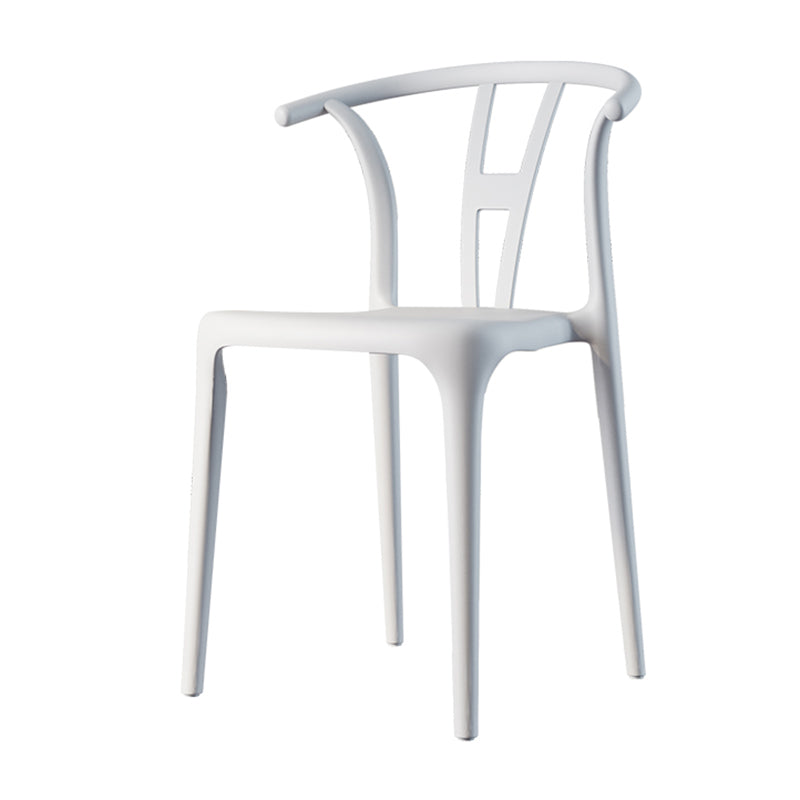 Contemporary Dining Chairs Plastic Dining Armless Side Chair for Home Use White Wishbone 1 Piece Clearhalo ' kitchen&dining_furn' 'Dining Chairs' 'Dining Tables & Seating' 'dining_chair' 'furn' 'furn_dining_chair' 'Furniture' 'furniture_dining_chair' 'Kitchen & Dining Furniture' 'kitchen' 3539687