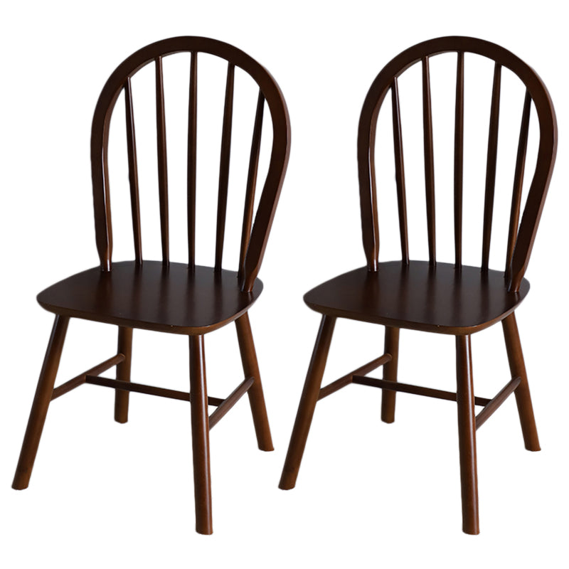 Nordic Style Solid Wood Dining Room Chair Windsor Back Side Chair for Home Use Walnut 2 Piece Set Clearhalo ' kitchen&dining_furn' 'Dining Chairs' 'Dining Tables & Seating' 'dining_chair' 'furn' 'furn_dining_chair' 'Furniture' 'furniture_dining_chair' 'Kitchen & Dining Furniture' 'kitchen' 3539692