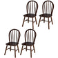 Nordic Style Solid Wood Dining Room Chair Windsor Back Side Chair for Home Use Walnut 4 Piece Set Clearhalo ' kitchen&dining_furn' 'Dining Chairs' 'Dining Tables & Seating' 'dining_chair' 'furn' 'furn_dining_chair' 'Furniture' 'furniture_dining_chair' 'Kitchen & Dining Furniture' 'kitchen' 3539695