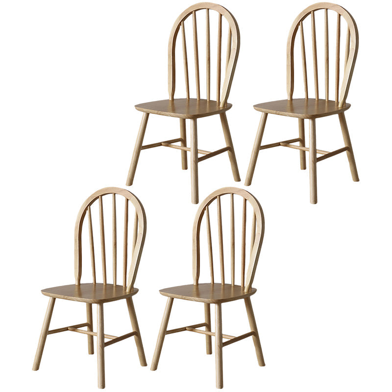 Nordic Style Solid Wood Dining Room Chair Windsor Back Side Chair for Home Use Natural 4 Piece Set Clearhalo ' kitchen&dining_furn' 'Dining Chairs' 'Dining Tables & Seating' 'dining_chair' 'furn' 'furn_dining_chair' 'Furniture' 'furniture_dining_chair' 'Kitchen & Dining Furniture' 'kitchen' 3539700