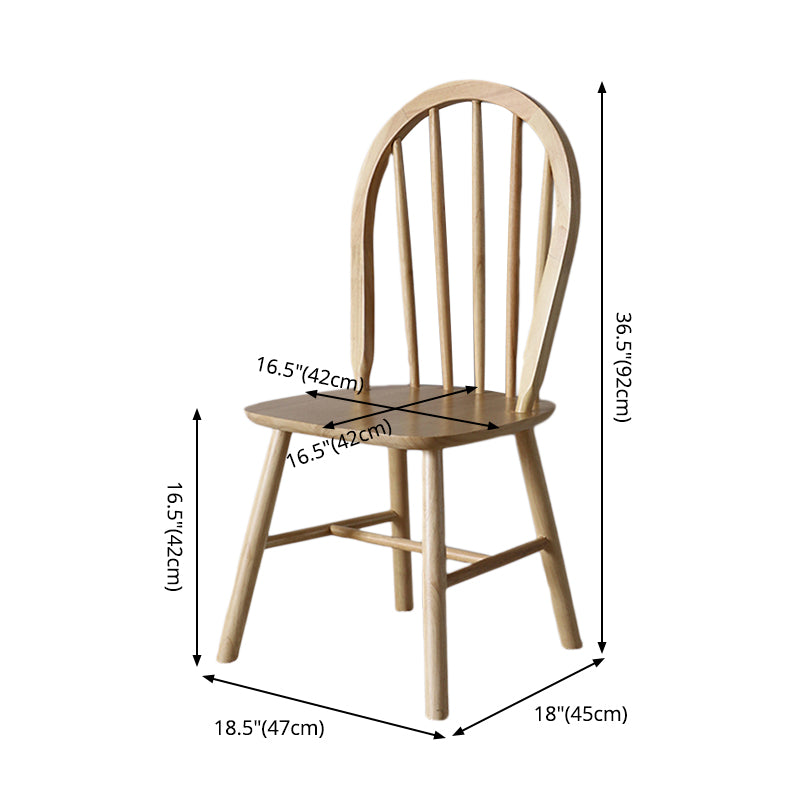 Nordic Style Solid Wood Dining Room Chair Windsor Back Side Chair for Home Use Clearhalo ' kitchen&dining_furn' 'Dining Chairs' 'Dining Tables & Seating' 'dining_chair' 'furn' 'furn_dining_chair' 'Furniture' 'furniture_dining_chair' 'Kitchen & Dining Furniture' 'kitchen' 3539705