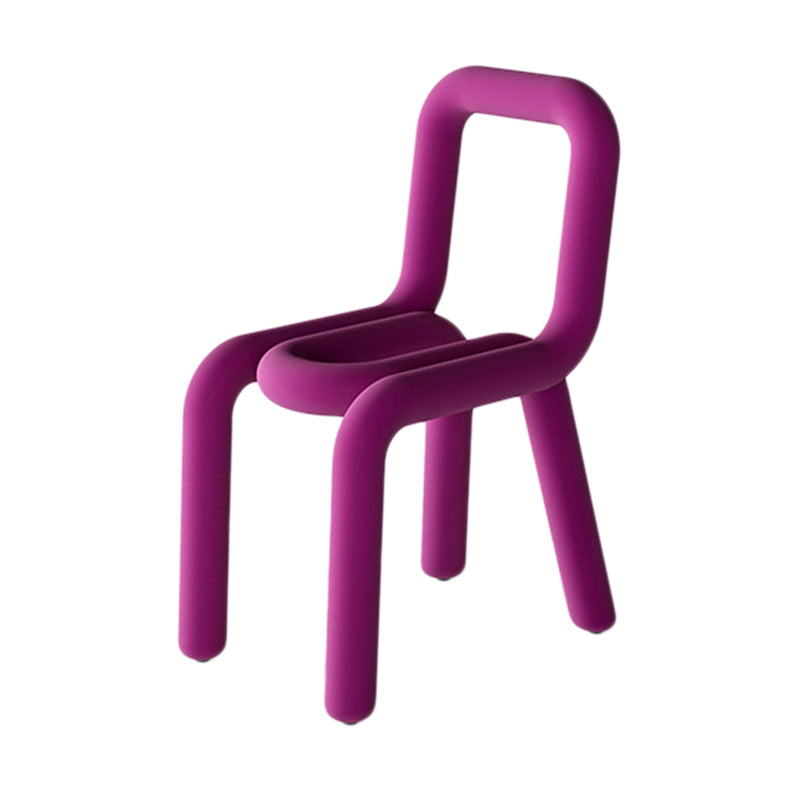 Colorful Modern Style Restaurant Side Chair Flannel Open Back Dining Chair Light Purple 1 Piece Clearhalo ' kitchen&dining_furn' 'Dining Chairs' 'Dining Tables & Seating' 'dining_chair' 'furn' 'furn_dining_chair' 'Furniture' 'furniture_dining_chair' 'Kitchen & Dining Furniture' 'kitchen' 3539718