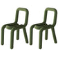 Colorful Modern Style Restaurant Side Chair Flannel Open Back Dining Chair Olive Green 2 Piece Set Clearhalo ' kitchen&dining_furn' 'Dining Chairs' 'Dining Tables & Seating' 'dining_chair' 'furn' 'furn_dining_chair' 'Furniture' 'furniture_dining_chair' 'Kitchen & Dining Furniture' 'kitchen' 3539729