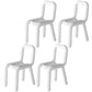 Colorful Modern Style Restaurant Side Chair Flannel Open Back Dining Chair White 4 Piece Set Clearhalo ' kitchen&dining_furn' 'Dining Chairs' 'Dining Tables & Seating' 'dining_chair' 'furn' 'furn_dining_chair' 'Furniture' 'furniture_dining_chair' 'Kitchen & Dining Furniture' 'kitchen' 3539739