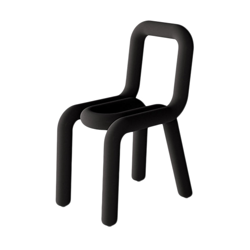 Colorful Modern Style Restaurant Side Chair Flannel Open Back Dining Chair Black 1 Piece Clearhalo ' kitchen&dining_furn' 'Dining Chairs' 'Dining Tables & Seating' 'dining_chair' 'furn' 'furn_dining_chair' 'Furniture' 'furniture_dining_chair' 'Kitchen & Dining Furniture' 'kitchen' 3539743