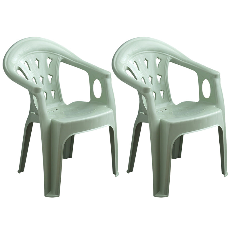 Contemporary Plastic Dining Armchair Slat Back Stacking Side Chair for Home Green 2 Piece Set Clearhalo ' kitchen&dining_furn' 'Dining Chairs' 'Dining Tables & Seating' 'dining_chair' 'furn' 'furn_dining_chair' 'Furniture' 'furniture_dining_chair' 'Kitchen & Dining Furniture' 'kitchen' 3539747