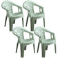 Contemporary Plastic Dining Armchair Slat Back Stacking Side Chair for Home Green 4 Piece Set Clearhalo ' kitchen&dining_furn' 'Dining Chairs' 'Dining Tables & Seating' 'dining_chair' 'furn' 'furn_dining_chair' 'Furniture' 'furniture_dining_chair' 'Kitchen & Dining Furniture' 'kitchen' 3539749