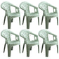 Contemporary Plastic Dining Armchair Slat Back Stacking Side Chair for Home Green 6 Piece Set Clearhalo ' kitchen&dining_furn' 'Dining Chairs' 'Dining Tables & Seating' 'dining_chair' 'furn' 'furn_dining_chair' 'Furniture' 'furniture_dining_chair' 'Kitchen & Dining Furniture' 'kitchen' 3539750