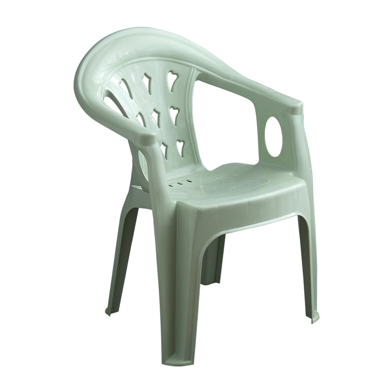 Contemporary Plastic Dining Armchair Slat Back Stacking Side Chair for Home Clearhalo ' kitchen&dining_furn' 'Dining Chairs' 'Dining Tables & Seating' 'dining_chair' 'furn' 'furn_dining_chair' 'Furniture' 'furniture_dining_chair' 'Kitchen & Dining Furniture' 'kitchen' 3539755