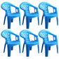 Contemporary Plastic Dining Armchair Slat Back Stacking Side Chair for Home Blue 6 Piece Set Clearhalo ' kitchen&dining_furn' 'Dining Chairs' 'Dining Tables & Seating' 'dining_chair' 'furn' 'furn_dining_chair' 'Furniture' 'furniture_dining_chair' 'Kitchen & Dining Furniture' 'kitchen' 3539756