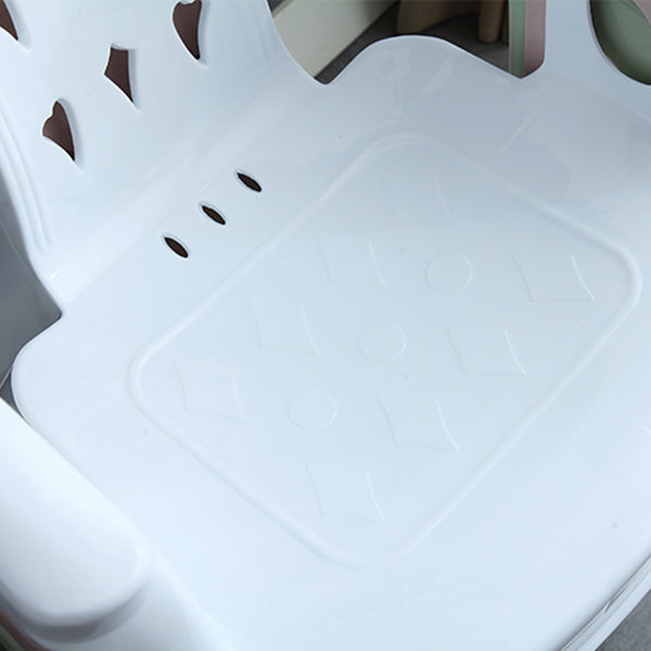 Contemporary Plastic Dining Armchair Slat Back Stacking Side Chair for Home Clearhalo ' kitchen&dining_furn' 'Dining Chairs' 'Dining Tables & Seating' 'dining_chair' 'furn' 'furn_dining_chair' 'Furniture' 'furniture_dining_chair' 'Kitchen & Dining Furniture' 'kitchen' 3539758