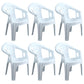 Contemporary Plastic Dining Armchair Slat Back Stacking Side Chair for Home White 6 Piece Set Clearhalo ' kitchen&dining_furn' 'Dining Chairs' 'Dining Tables & Seating' 'dining_chair' 'furn' 'furn_dining_chair' 'Furniture' 'furniture_dining_chair' 'Kitchen & Dining Furniture' 'kitchen' 3539762