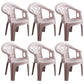 Contemporary Plastic Dining Armchair Slat Back Stacking Side Chair for Home Pink 6 Piece Set Clearhalo ' kitchen&dining_furn' 'Dining Chairs' 'Dining Tables & Seating' 'dining_chair' 'furn' 'furn_dining_chair' 'Furniture' 'furniture_dining_chair' 'Kitchen & Dining Furniture' 'kitchen' 3539770