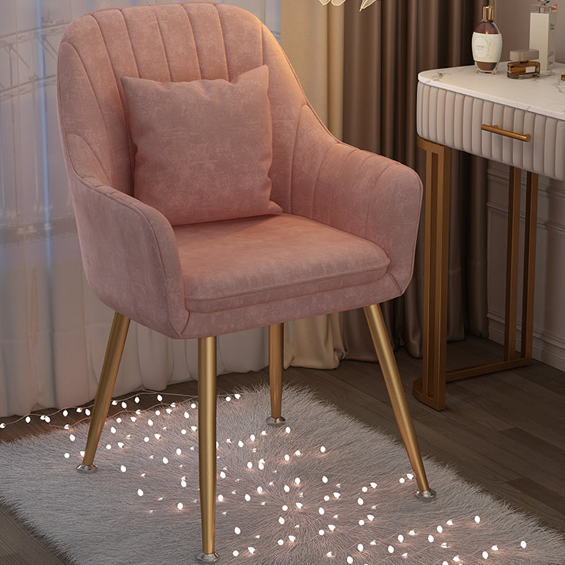 Scandinavian Style Metal Dining Chair Bedroom Solid Back Dining Arm Chairs Clearhalo ' kitchen&dining_furn' 'Dining Chairs' 'Dining Tables & Seating' 'dining_chair' 'furn' 'furn_dining_chair' 'Furniture' 'furniture_dining_chair' 'Kitchen & Dining Furniture' 'kitchen' 3539774