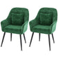 Scandinavian Style Metal Dining Chair Bedroom Solid Back Dining Arm Chairs Green 2 Piece Set Black Clearhalo ' kitchen&dining_furn' 'Dining Chairs' 'Dining Tables & Seating' 'dining_chair' 'furn' 'furn_dining_chair' 'Furniture' 'furniture_dining_chair' 'Kitchen & Dining Furniture' 'kitchen' 3539777