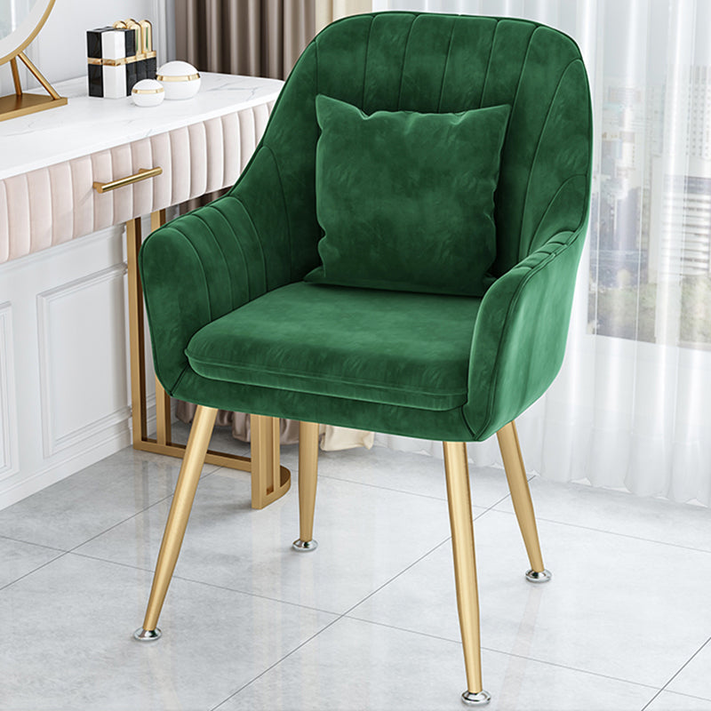 Scandinavian Style Metal Dining Chair Bedroom Solid Back Dining Arm Chairs Green 1 Piece Brass Gold Clearhalo ' kitchen&dining_furn' 'Dining Chairs' 'Dining Tables & Seating' 'dining_chair' 'furn' 'furn_dining_chair' 'Furniture' 'furniture_dining_chair' 'Kitchen & Dining Furniture' 'kitchen' 3539781