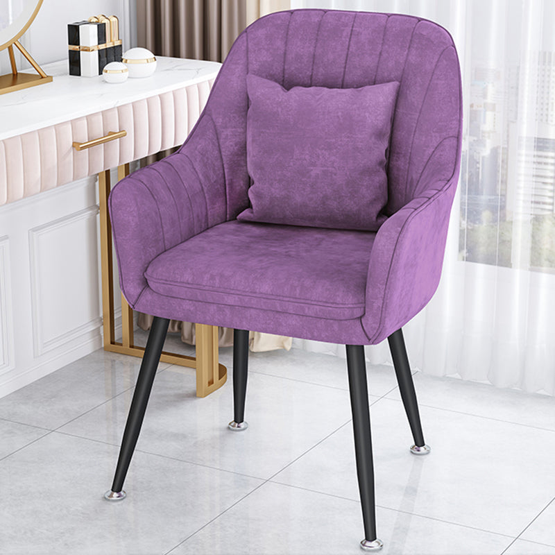 Scandinavian Style Metal Dining Chair Bedroom Solid Back Dining Arm Chairs Purple 1 Piece Black Clearhalo ' kitchen&dining_furn' 'Dining Chairs' 'Dining Tables & Seating' 'dining_chair' 'furn' 'furn_dining_chair' 'Furniture' 'furniture_dining_chair' 'Kitchen & Dining Furniture' 'kitchen' 3539786