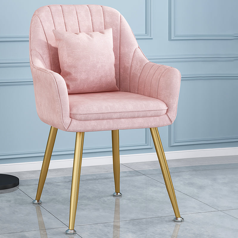 Scandinavian Style Metal Dining Chair Bedroom Solid Back Dining Arm Chairs Clearhalo ' kitchen&dining_furn' 'Dining Chairs' 'Dining Tables & Seating' 'dining_chair' 'furn' 'furn_dining_chair' 'Furniture' 'furniture_dining_chair' 'Kitchen & Dining Furniture' 'kitchen' 3539795