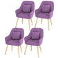 Scandinavian Style Metal Dining Chair Bedroom Solid Back Dining Arm Chairs Purple 4 Piece Set Brass Gold Clearhalo ' kitchen&dining_furn' 'Dining Chairs' 'Dining Tables & Seating' 'dining_chair' 'furn' 'furn_dining_chair' 'Furniture' 'furniture_dining_chair' 'Kitchen & Dining Furniture' 'kitchen' 3539796