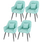 Scandinavian Style Metal Dining Chair Bedroom Solid Back Dining Arm Chairs Lake Blue 4 Piece Set Black Clearhalo ' kitchen&dining_furn' 'Dining Chairs' 'Dining Tables & Seating' 'dining_chair' 'furn' 'furn_dining_chair' 'Furniture' 'furniture_dining_chair' 'Kitchen & Dining Furniture' 'kitchen' 3539810