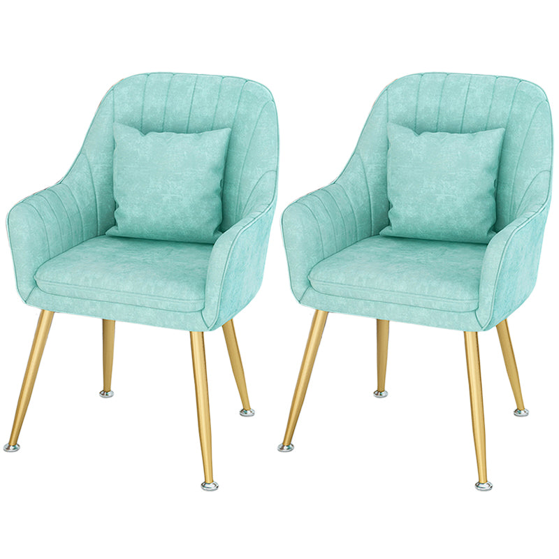 Scandinavian Style Metal Dining Chair Bedroom Solid Back Dining Arm Chairs Lake Blue 2 Piece Set Brass Gold Clearhalo ' kitchen&dining_furn' 'Dining Chairs' 'Dining Tables & Seating' 'dining_chair' 'furn' 'furn_dining_chair' 'Furniture' 'furniture_dining_chair' 'Kitchen & Dining Furniture' 'kitchen' 3539812