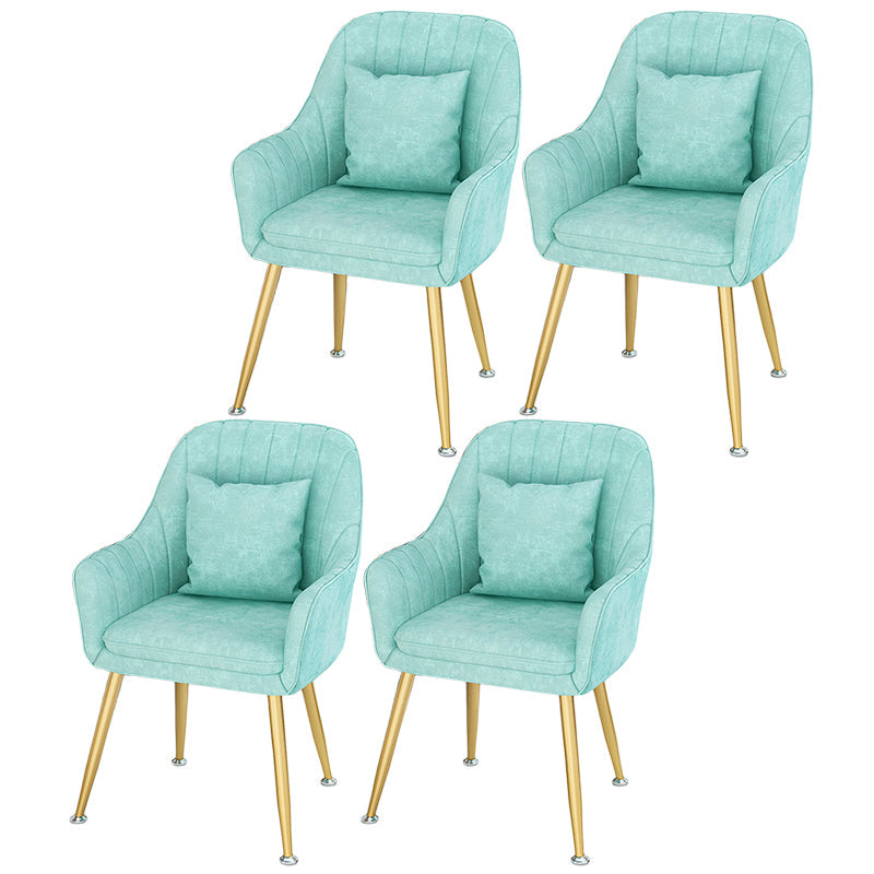 Scandinavian Style Metal Dining Chair Bedroom Solid Back Dining Arm Chairs Lake Blue 4 Piece Set Brass Gold Clearhalo ' kitchen&dining_furn' 'Dining Chairs' 'Dining Tables & Seating' 'dining_chair' 'furn' 'furn_dining_chair' 'Furniture' 'furniture_dining_chair' 'Kitchen & Dining Furniture' 'kitchen' 3539813