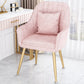 Scandinavian Style Metal Dining Chair Bedroom Solid Back Dining Arm Chairs Pink 1 Piece Brass Gold Clearhalo ' kitchen&dining_furn' 'Dining Chairs' 'Dining Tables & Seating' 'dining_chair' 'furn' 'furn_dining_chair' 'Furniture' 'furniture_dining_chair' 'Kitchen & Dining Furniture' 'kitchen' 3539817