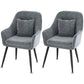 Scandinavian Style Metal Dining Chair Bedroom Solid Back Dining Arm Chairs Grey 2 Piece Set Black Clearhalo ' kitchen&dining_furn' 'Dining Chairs' 'Dining Tables & Seating' 'dining_chair' 'furn' 'furn_dining_chair' 'Furniture' 'furniture_dining_chair' 'Kitchen & Dining Furniture' 'kitchen' 3539824