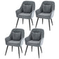 Scandinavian Style Metal Dining Chair Bedroom Solid Back Dining Arm Chairs Grey 4 Piece Set Black Clearhalo ' kitchen&dining_furn' 'Dining Chairs' 'Dining Tables & Seating' 'dining_chair' 'furn' 'furn_dining_chair' 'Furniture' 'furniture_dining_chair' 'Kitchen & Dining Furniture' 'kitchen' 3539825