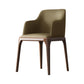 Contemporary Square Leather Dining Side Arm Chair for Kitchen with Wooden Legs Khaki 1 Piece Clearhalo ' kitchen&dining_furn' 'Dining Chairs' 'Dining Tables & Seating' 'dining_chair' 'furn' 'furn_dining_chair' 'Furniture' 'furniture_dining_chair' 'Kitchen & Dining Furniture' 'kitchen' 3539830