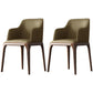 Contemporary Square Leather Dining Side Arm Chair for Kitchen with Wooden Legs Khaki 2 Piece Set Clearhalo ' kitchen&dining_furn' 'Dining Chairs' 'Dining Tables & Seating' 'dining_chair' 'furn' 'furn_dining_chair' 'Furniture' 'furniture_dining_chair' 'Kitchen & Dining Furniture' 'kitchen' 3539842