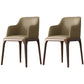 Contemporary Square Leather Dining Side Arm Chair for Kitchen with Wooden Legs Light Khaki 2 Piece Set Clearhalo ' kitchen&dining_furn' 'Dining Chairs' 'Dining Tables & Seating' 'dining_chair' 'furn' 'furn_dining_chair' 'Furniture' 'furniture_dining_chair' 'Kitchen & Dining Furniture' 'kitchen' 3539845