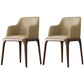 Contemporary Square Leather Dining Side Arm Chair for Kitchen with Wooden Legs Beige 2 Piece Set Clearhalo ' kitchen&dining_furn' 'Dining Chairs' 'Dining Tables & Seating' 'dining_chair' 'furn' 'furn_dining_chair' 'Furniture' 'furniture_dining_chair' 'Kitchen & Dining Furniture' 'kitchen' 3539857