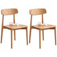 Modern Wood Indoor-Outdoor Chair Dining Room Armless Open Back Dining Side Chair Natural 2 Piece Set Natural Wood Clearhalo ' kitchen&dining_furn' 'Dining Chairs' 'Dining Tables & Seating' 'dining_chair' 'furn' 'furn_dining_chair' 'Furniture' 'furniture_dining_chair' 'Kitchen & Dining Furniture' 'kitchen' 3539860