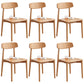 Modern Wood Indoor-Outdoor Chair Dining Room Armless Open Back Dining Side Chair Natural 6 Piece Set Natural Wood Clearhalo ' kitchen&dining_furn' 'Dining Chairs' 'Dining Tables & Seating' 'dining_chair' 'furn' 'furn_dining_chair' 'Furniture' 'furniture_dining_chair' 'Kitchen & Dining Furniture' 'kitchen' 3539863