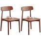 Modern Wood Indoor-Outdoor Chair Dining Room Armless Open Back Dining Side Chair Walnut 2 Piece Set Walnut Clearhalo ' kitchen&dining_furn' 'Dining Chairs' 'Dining Tables & Seating' 'dining_chair' 'furn' 'furn_dining_chair' 'Furniture' 'furniture_dining_chair' 'Kitchen & Dining Furniture' 'kitchen' 3539866
