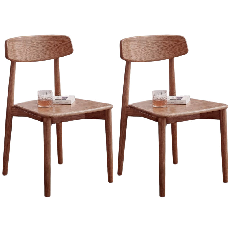 Modern Wood Indoor-Outdoor Chair Dining Room Armless Open Back Dining Side Chair Walnut 2 Piece Set Walnut Clearhalo ' kitchen&dining_furn' 'Dining Chairs' 'Dining Tables & Seating' 'dining_chair' 'furn' 'furn_dining_chair' 'Furniture' 'furniture_dining_chair' 'Kitchen & Dining Furniture' 'kitchen' 3539866