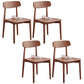 Modern Wood Indoor-Outdoor Chair Dining Room Armless Open Back Dining Side Chair Walnut 4 Piece Set Walnut Clearhalo ' kitchen&dining_furn' 'Dining Chairs' 'Dining Tables & Seating' 'dining_chair' 'furn' 'furn_dining_chair' 'Furniture' 'furniture_dining_chair' 'Kitchen & Dining Furniture' 'kitchen' 3539867