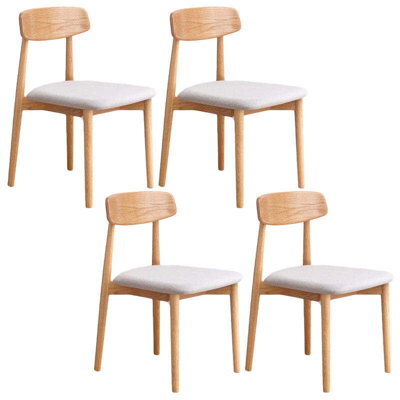 Modern Wood Indoor-Outdoor Chair Dining Room Armless Open Back Dining Side Chair Light Gray 4 Piece Set Natural Wood Clearhalo ' kitchen&dining_furn' 'Dining Chairs' 'Dining Tables & Seating' 'dining_chair' 'furn' 'furn_dining_chair' 'Furniture' 'furniture_dining_chair' 'Kitchen & Dining Furniture' 'kitchen' 3539874