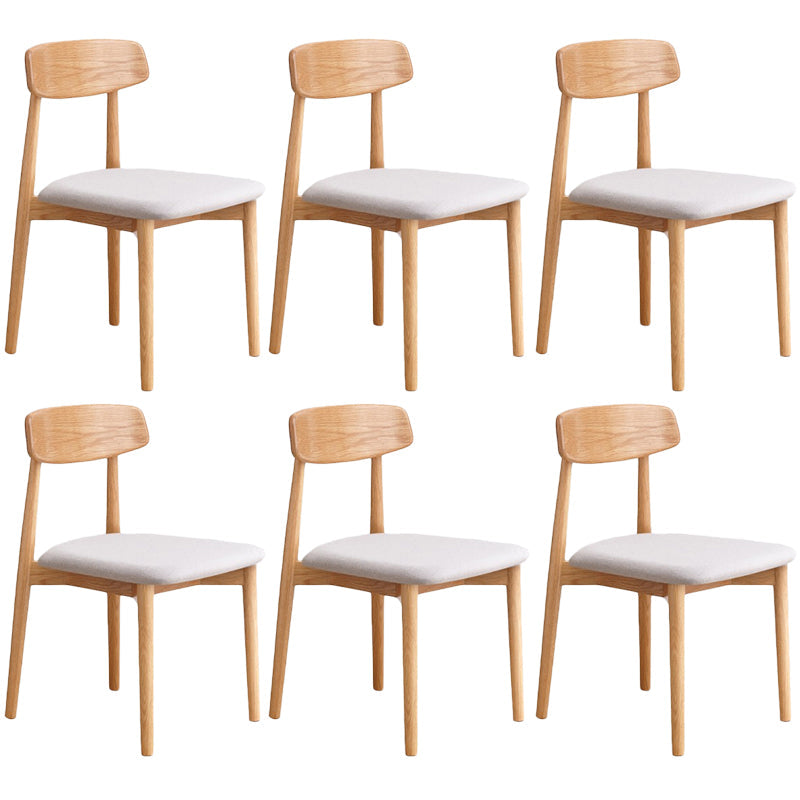 Modern Wood Indoor-Outdoor Chair Dining Room Armless Open Back Dining Side Chair Light Gray 6 Piece Set Natural Wood Clearhalo ' kitchen&dining_furn' 'Dining Chairs' 'Dining Tables & Seating' 'dining_chair' 'furn' 'furn_dining_chair' 'Furniture' 'furniture_dining_chair' 'Kitchen & Dining Furniture' 'kitchen' 3539876