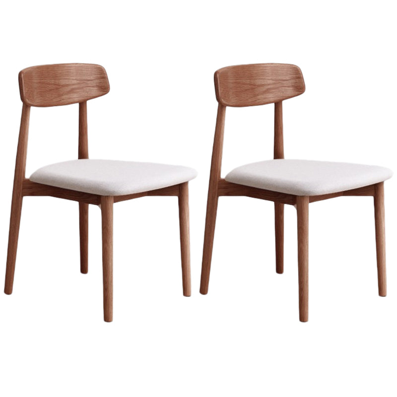 Modern Wood Indoor-Outdoor Chair Dining Room Armless Open Back Dining Side Chair Light Gray 2 Piece Set Walnut Clearhalo ' kitchen&dining_furn' 'Dining Chairs' 'Dining Tables & Seating' 'dining_chair' 'furn' 'furn_dining_chair' 'Furniture' 'furniture_dining_chair' 'Kitchen & Dining Furniture' 'kitchen' 3539877