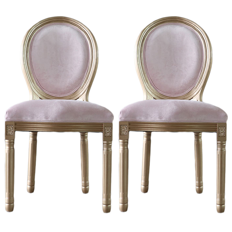 Traditional Velvet Dining Chair 38''H King Louis Back Side Chair with 4 Legs for Restaurant Pink 2 Piece Set Clearhalo ' kitchen&dining_furn' 'Dining Chairs' 'Dining Tables & Seating' 'dining_chair' 'furn' 'furn_dining_chair' 'Furniture' 'furniture_dining_chair' 'Kitchen & Dining Furniture' 'kitchen' 3539920